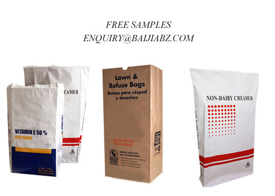 क्ले दानेदार अवशोषक मल्टीवॉल क्राफ्ट पेपर बैग 20 किग्रा 25 किग्रा