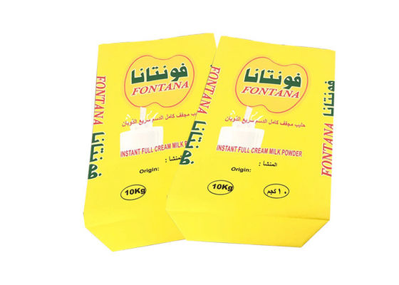 मिल्क पाउडर पैकेजिंग 20 किग्रा 25 किग्रा मल्टी वॉल पेपर बोरे 3 परतें पे लाइन