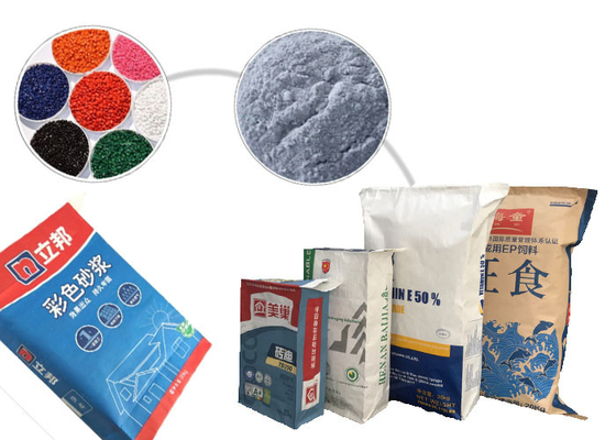 रासायनिक पाउडर के लिए अनुकूलित चिपकाया वाल्व मल्टीवॉल पेपर बैग 20 किग्रा 25 किग्रा