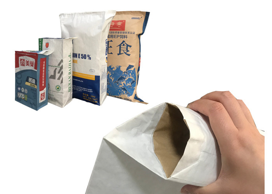 लिक्विड स्पिल एब्जॉर्बेंट केमिकल पेस्टेड मल्टीवॉल पेपर बैग्स 15kg 20kg