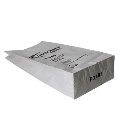 20 किग्रा 25 किग्रा पहनने के प्रतिरोध 3 परतें हीट सील्ड पेपर बैग ट्रेपेज़ॉइड पॉकेट ओपनिंग