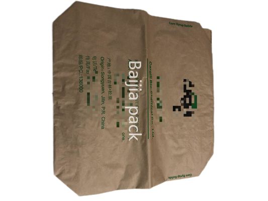 पर्यावरण के अनुकूल औद्योगिक पेपर बैग अनुकूलित मुद्रण नमी सील