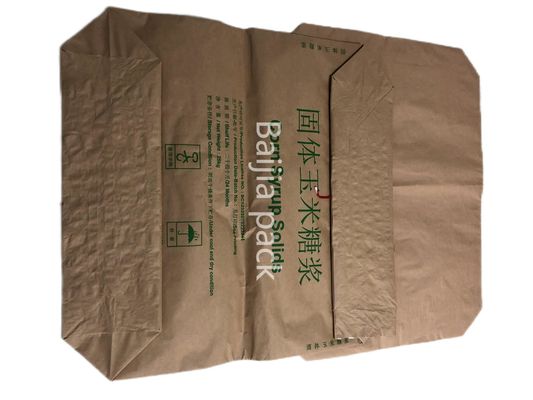 पर्यावरण के अनुकूल औद्योगिक पेपर बैग अनुकूलित मुद्रण नमी सील