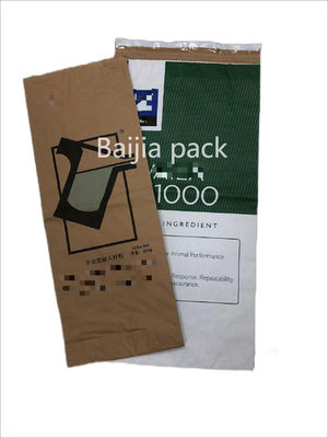 पर्यावरण के अनुकूल हीट सील पेपर बैग मल्टीवॉल पैकेजिंग 7 रंग तक प्रिंटिंग