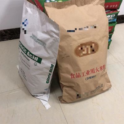 पर्यावरण के अनुकूल सीवेड ओपन मुंह मल्टीवॉल पेपर बैग अनुकूलित लोगो