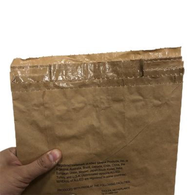 25kg पेपर पीबॉम बैग मुंह गर्मी सील पैकेजिंग के लिए निर्माण सामग्री और अग्निरोधक सामग्री