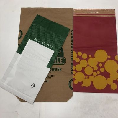 सफेद या भूरे रंग के थर्मल सील पेपर बैग अनुकूलित मोटाई बहु दीवार क्राफ्ट पेपर बैग