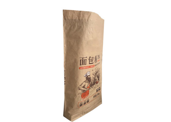 रोटी गेहूं का आटा पैकिंग बैग अन्य पैकेजिंग बैग के लिए 120 ग्राम / एम 2 पेपर बैग