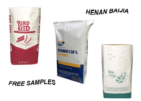 व्हाइट ब्राउन फूड ग्रेड मल्टीवॉल क्राफ्ट पेपर बैग हीट सील पेपर बैग